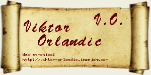 Viktor Orlandić vizit kartica